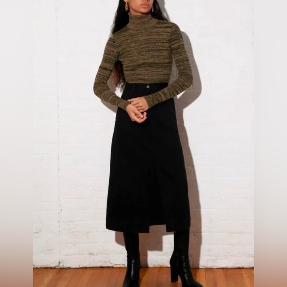 Mara Hoffman Nakita Pencil Skirt in Black Denim